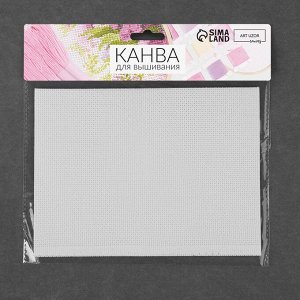 Канва для вышивания, №14, 30 x 20 см, цвет белый