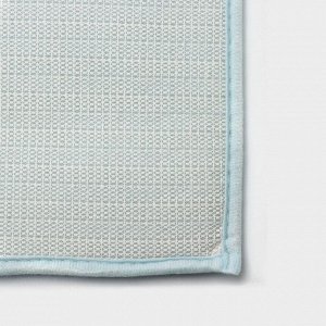 Набор ковриков для ванной и туалета Доляна «Букли», 2 шт, 40x50, 50x80 см, цвет голубой