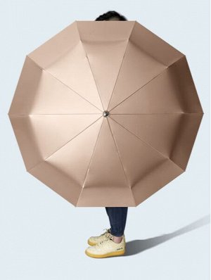 Автоматический зонт с 10-ю спицами, цвет серебристый + подарочная коробка