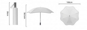Автоматический зонт с 8-ю спицами, фигурные края со светоотражающей окантовкой, цвет бирюзовый