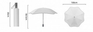 Автоматический зонт с 8-ю спицами, фигурные края со светоотражающей окантовкой, цвет оливковый