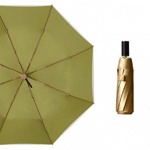 Механический зонт с 8-ю спицами, цвет зеленый/золотистый