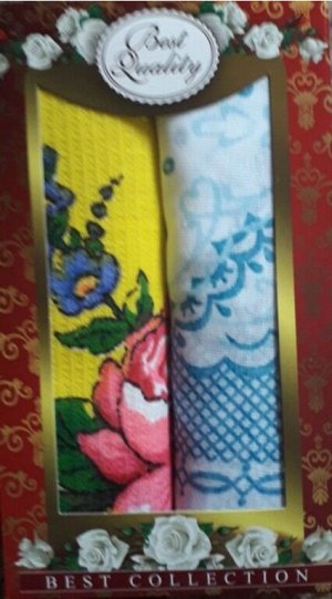 Подарок (платок головной ситец Иваново + салфетка из вафельного полотна)