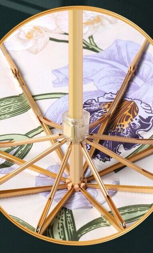Механический зонт с 8-ю спицами, цветочный принт "Орхидея"
