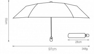 Механический зонт с 8-ю спицами, принт "Зверушки"