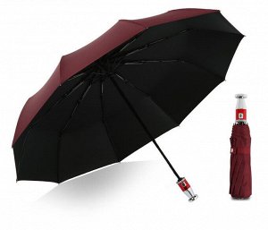 Автоматический зонт с 10-ю спицами, цвет винно-красный