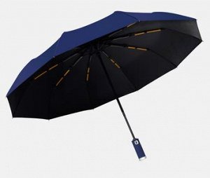 Автоматический зонт с 10-ю спицами, с фонариком и чехлом, цвет голубой