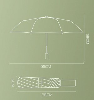 Механический зонт с 8-ю спицами, цвет черный, принт "горошек"