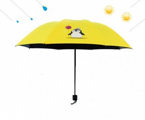Механический зонт с 8-ю спицами, цвет голубой, принт "Кошечка"