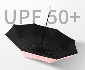 Механический зонт с 8-ю спицами, цвет белый, с принтом