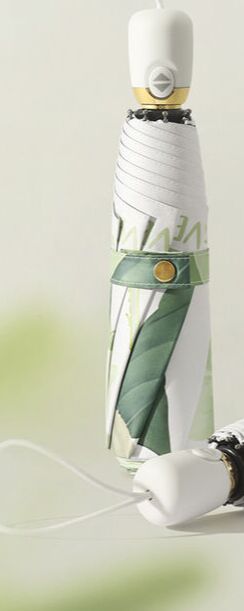 Автоматический зонт с 8-ю спицами, цвет зеленый, с принтом