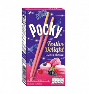 Бисквитные палочки с глазурью с ягодным вкусом "Pocky Festive Delight", 31 гр.