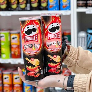 Pringles Super Hot Spicy Cryfish 110g - Принглс острые раки