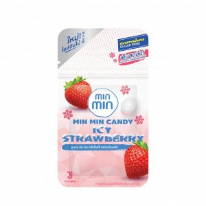 Конфеты со вкусом клубники "Min Min Candy Icy Strawberry", 14 гр.