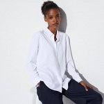 UNIQLO - блуза из вискозы с длинным рукавом - 00 WHITE
