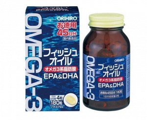 Orihiro Омега 3 DHA & EPA Орихиро Омега 3 ДКГ и ЭПК 180 таблеток (45 дней)