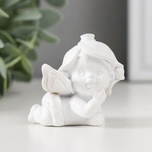 Фигурка полистоун «Малыш-ангел в шапочке из цветка», 5x4.5x5 см, МИКС