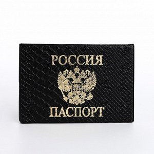 Обложка для паспорта, цвет чёрный