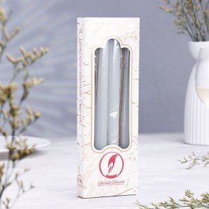 Набор свечей античных, 2.3x24.5 см, 5 ч, 55 г, 4 шт., серая