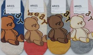 Носки женские короткие плюшевый Мишка Aries