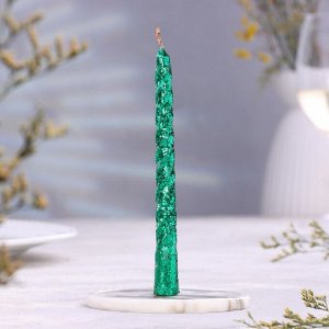 Набор свечей витых, 1.5x15 см, 3 шт., зелёный блистер