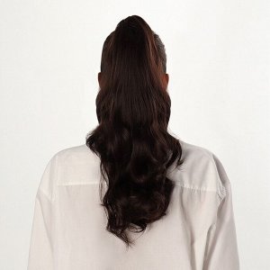 Хвост накладной, волнистый волос, на крабе, 40(±5) см, 150 г, каштановый(#HTY4 А)