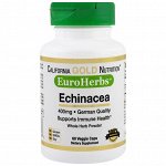 California Gold Nutrition, Эхинацея PWD, EuroHerbs 400 mg, VC MB, 60 карат