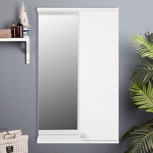 Зеркало-шкаф для ванной комнаты, белый, 50 х 18 х 83 см