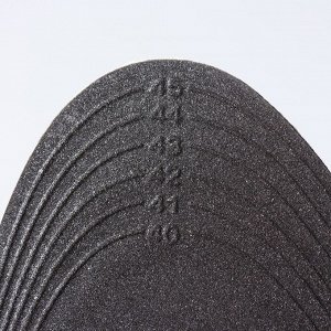 Стельки для обуви, универсальные, амортизирующие, р-р RU до 48 (р-р Пр-ля до 46), 30 см, пара, цвет МИКС