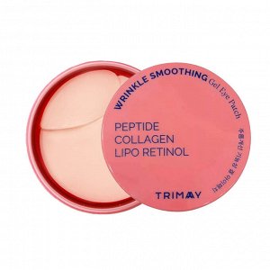 Патчи для век против морщин с пептидами, коллагеном и ретинолом  Trimay Wrinkle Smoothing Gel Eye Patch