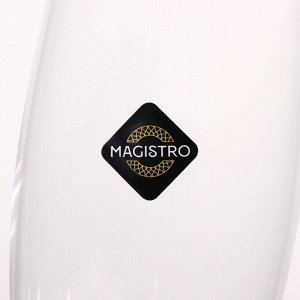 Бокалы для шампанского Magistro «Иллюзия», 180 мл, 5.5x27.5 см, стекло, набор 6 шт., прозрачные