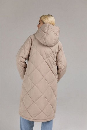 Пальто утепленное жен. (171223) бежевый