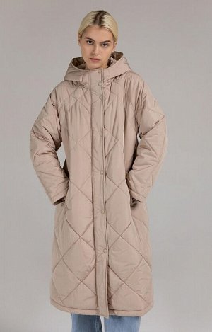 Пальто утепленное жен. (171223) бежевый