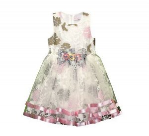 Платье для девочек, молочный с розовым, (Miss BONNY Турция)