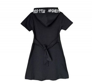Платье для девочек, черный, 140 см, (BENETI Турция)