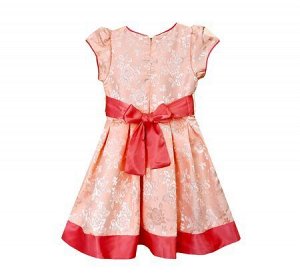 Платье для девочек, персиковый, 110-116 см, (VENERA )