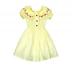 Платье для девочек, желтый, 128 см, (AYCITY Турция)