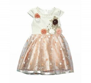 Платье для девочек, персиковый, 110 см, (OZGUL Турция)