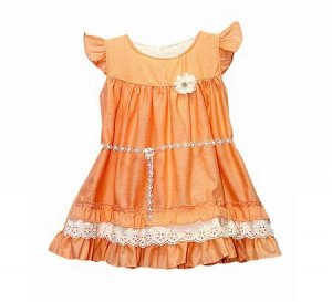 Платье для девочек, персиковый, 80 см, (Becol Турция)