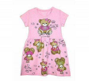 Платье для девочек, розовый, 92 см, (UNRULY Турция)