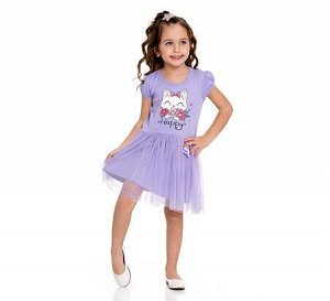 Платье для девочек, сиреневый, 104 см, (POP FASHION GIRLS Турция)