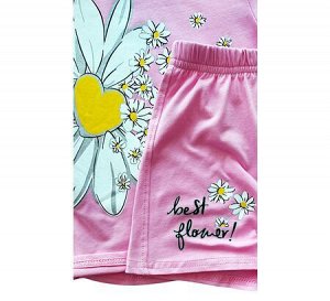 Комплект, костюм для девочек, розовый, 98 см, (RAVZA Турция)
