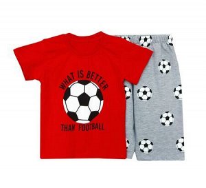 Комплект, костюм для мальчиков, красный, 92 см, (EFECE Турция)