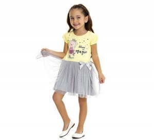 Платье для девочек, желтый, 116 см, (PF Турция)
