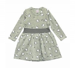 Платье для девочек, серый меланж, 92 см, (PINK Турция)
