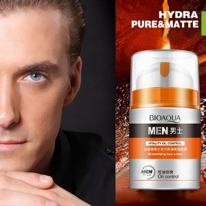 Мужской крем для лица "Контроль жирности" BIOAQUA MEN, 50 гр.
