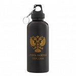 Бутылка для воды, 700 мл, &quot;Мастер К&quot;, на карабине, 25 х 6.8 см, черная