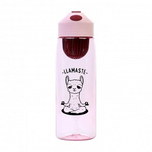 Бутылка для воды, 550 мл, LLamaste, розовая