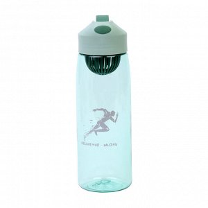 Бутылка для воды, 550 мл, "Движение - жизнь", зеленая