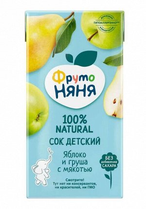 ФРУТОНЯНЯ 0,5л Сок яблоко-груша с мякотью